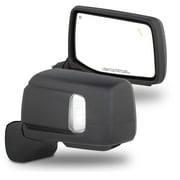 AKKON - Fits 2019-2022 GMC Sierra 1500 Power Glass Heated Manual Folding Towing Black Mirror Pair w/ Temerature Sensor