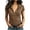 Khaki, variant on MaFYtyTPR Women's Short Sleeve Tops Quarter Zip Collar Short Sleeve Slim Fit Casual Blouses for Summer Daily Street Wear Blue L