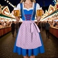 thumbnail image 6 of Lenago Womens Apron Dresses For Women Oktoberfest Costumes Multiple Color Schemes Square Collar Short Sleeves Dirndl Dresses German Dresses Festival Bavarian Costume Beer Carnival Women Party Dresses, 6 of 9