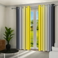 thumbnail image 5 of Aofoto Yellow Black and Grey Ombre Blackout Curtains 52 x 96 Inch, Room Darkening Thermal Insulated Energy Saving Grommet Curtains, 2 Panels, 5 of 6