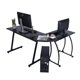 thumbnail image 1 of Escritorio en forma L Negro, Escritorio Grande(147*112*74cm) HOMEMAKE FURNITURE Industrial, 1 of 5