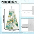thumbnail image 7 of ZIATUBLE Marble Stripes Kitchen Hanging Towels Absorbent Dish Towel Hand Towels Reusable Hand Towels for Bathroom with Loop Easy to Clean Kitchen Hand Towels and Washcloths, 7 of 7