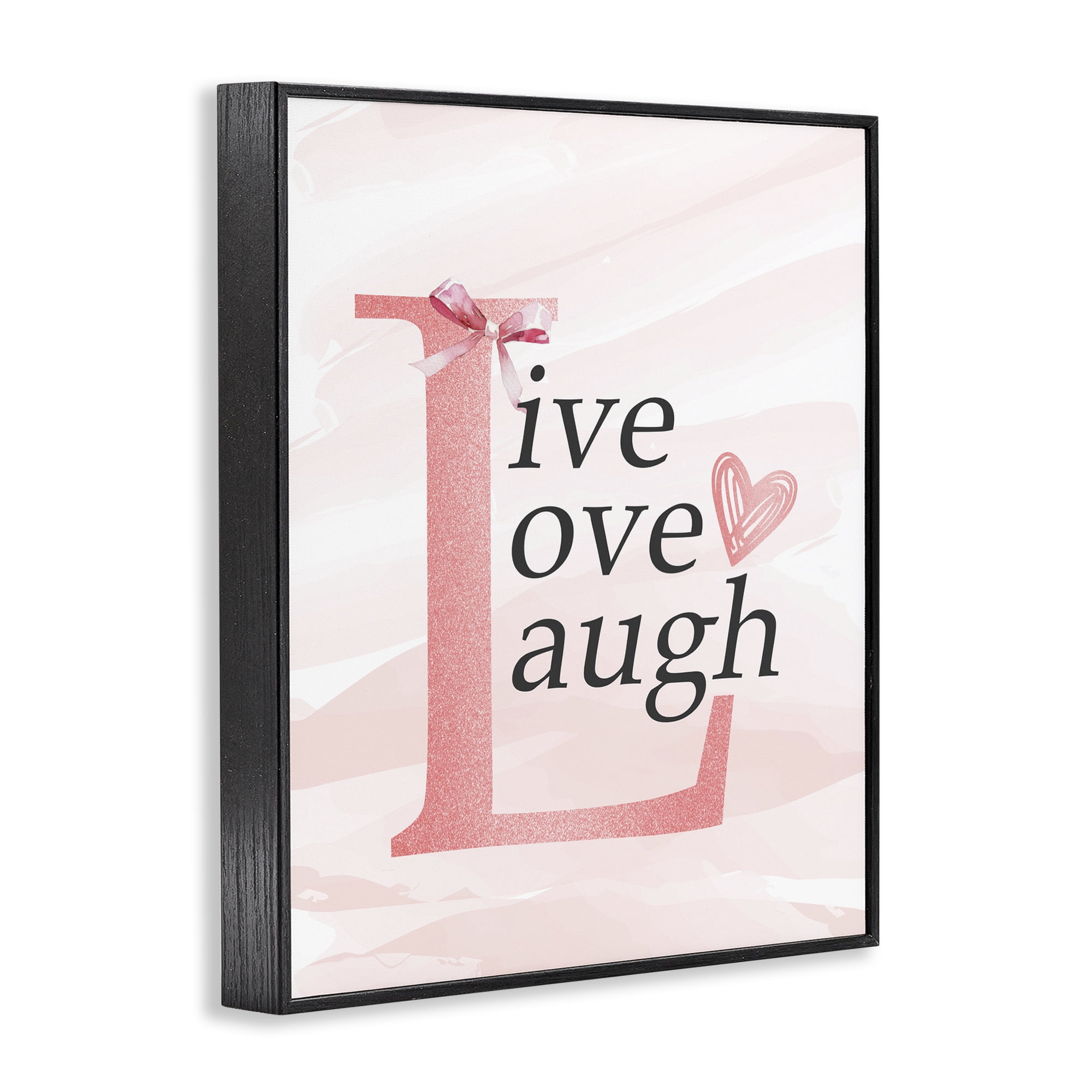 Live Love Laugh Pastel Black Framed Giclee Art, design by Kim Allen