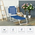 thumbnail image 3 of Outsunny Folding Chaise Lounge 4-Position Adjustable Lounge Chair, Blue, 3 of 9