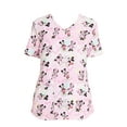 thumbnail image 7 of Disney Mickey Love Surrounds Women’s V-Neck Scrub Top, 7 of 7