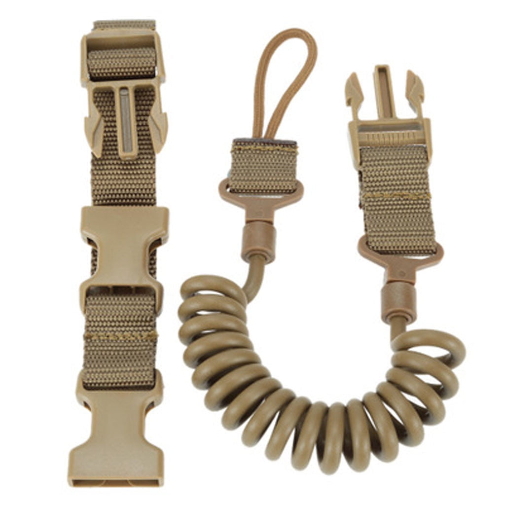 Adjustable Tactical Military Elastic Key Ring Lanyard Strap Outdoor Safety Rope 