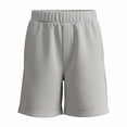 thumbnail image 5 of Liyamei Boys Solid Color Athletic Shorts with Elastic Waist for Summer Play Size 5-14,Grey, 5 of 6