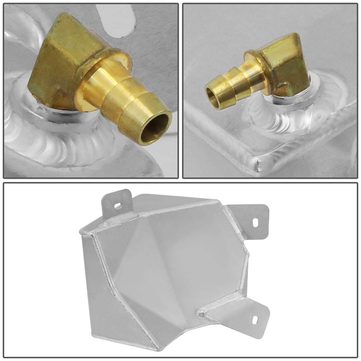 DNA Motoring TANK-COL-016 For 1982 to 1992 Chevy Camaro / Pontiac Firebird Aluminum Coolant Expansion Recovery Overflow Tank Bottle 91 90 89 88 87 86