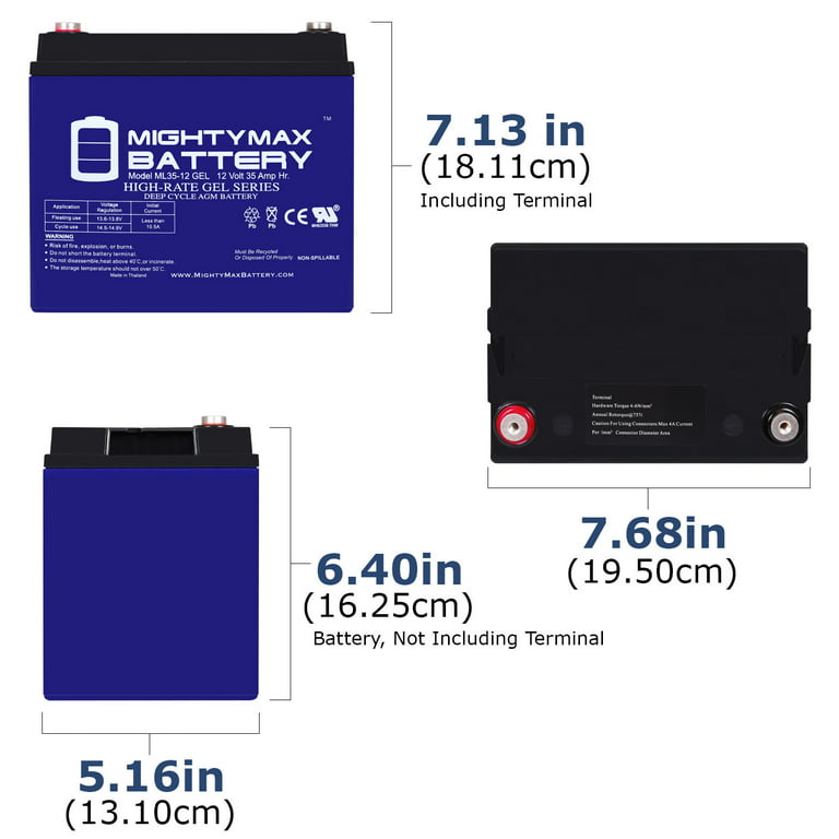 12V 35AH GEL Battery for Medical Mobility Scooter Wheelchair - 2 Pack 