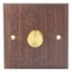 thumbnail image 4 of Interruptor de atenuación Bling Bling de madera de nogal negro Con perilla de latón 200‑250 V, 4 of 12