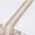 thumbnail image 3 of Cinta de arpillera de yute natural con encaje blanco estilo rústico decoración artesanal para fiesta de boda #3, 3 of 3