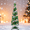 Green, variant on Joyfy 5ft Prelit Tinsel Collapsible Christmas Tree with 50 Multicolor LED lights (Green Silver)
