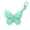 Green, variant on KGJQ Lipstick Holder with Elastic Silicone Bag Keychain Butterfly Shape Lipstick Carrier for Thin Tube Lip Balm And Lip Gloss