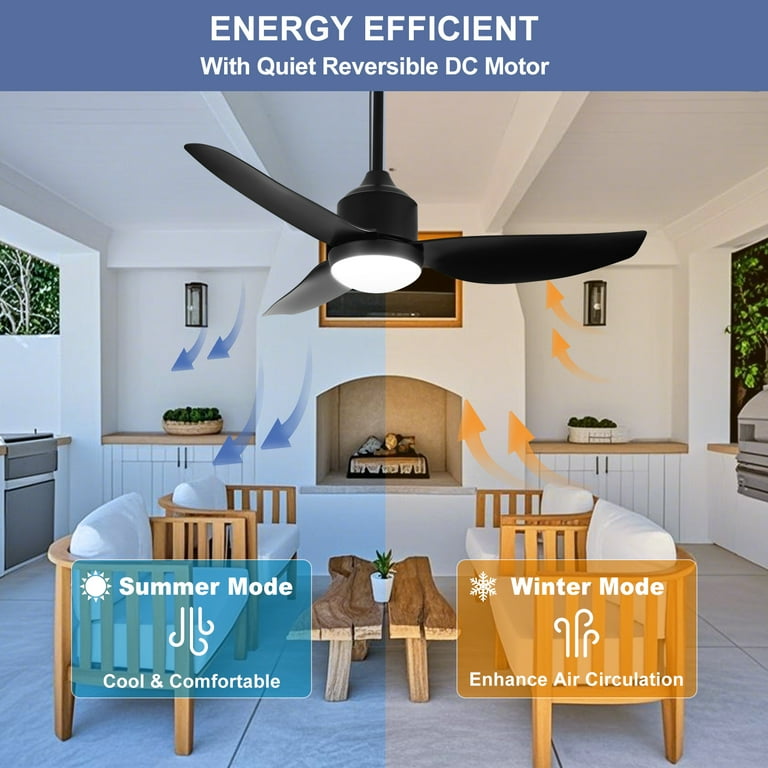 Outdoor Hanging Fan Outdoor Ceiling Fan With Light - 42 Inch
