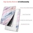 thumbnail image 2 of iPad Air 3rd Gen (2019) / iPad Pro 10.5" (2017) Slim Pink Marble Folio Case W/ pencil Holder, 2 of 9