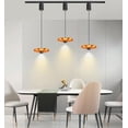 thumbnail image 7 of FSLiving Adjustable Height Track Pendnat Light H-Type Retractable Lift Track Pendnat Light by Remote Control with Stepless Dimming Flower Lamp for Kitchen Island Restaurant,Orange-Set of 3, 7 of 7