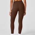 thumbnail image 4 of HTQWLP Women's High Waisted Leggings, Tummy Control Compression Fitness Yoga Pants, Soft Stretchy No Front Seam Leggings - Coffee XXL, 4 of 6