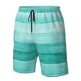 thumbnail image 6 of Uemuo Teal Turquoise Pattern Men's Swim Trunks Hawaiian Beach Bathing Suit Swimsuits Beach Quick-Dry Shorts with Pockets-Medium, 6 of 9