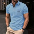 thumbnail image 2 of Short Sleeve Men Casual Short Sleeve Button Down Men Mens Summer T Shirts Mens Short Sleeve Henley Clearance Sales Today, 2 of 6