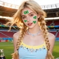 thumbnail image 1 of YWIYIUD 1PC 2.36x2.36 Inch Portable PatrioticFlags Face Stickers Durable World Flag Face and Body Stickers Multicultural Travel Luggage Aviation Stickers for Football Competition Sports Event, 1 of 8