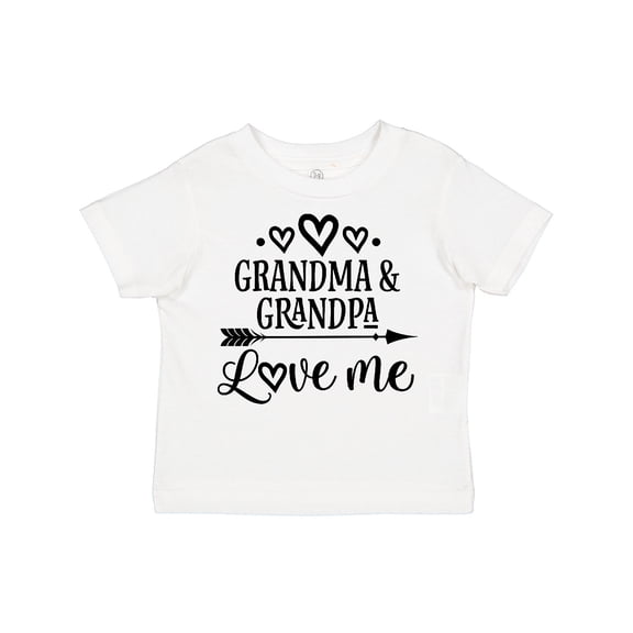 Inktastic Grandma Grandpa Love Me Arrow Boys or Girls Toddler T-Shirt