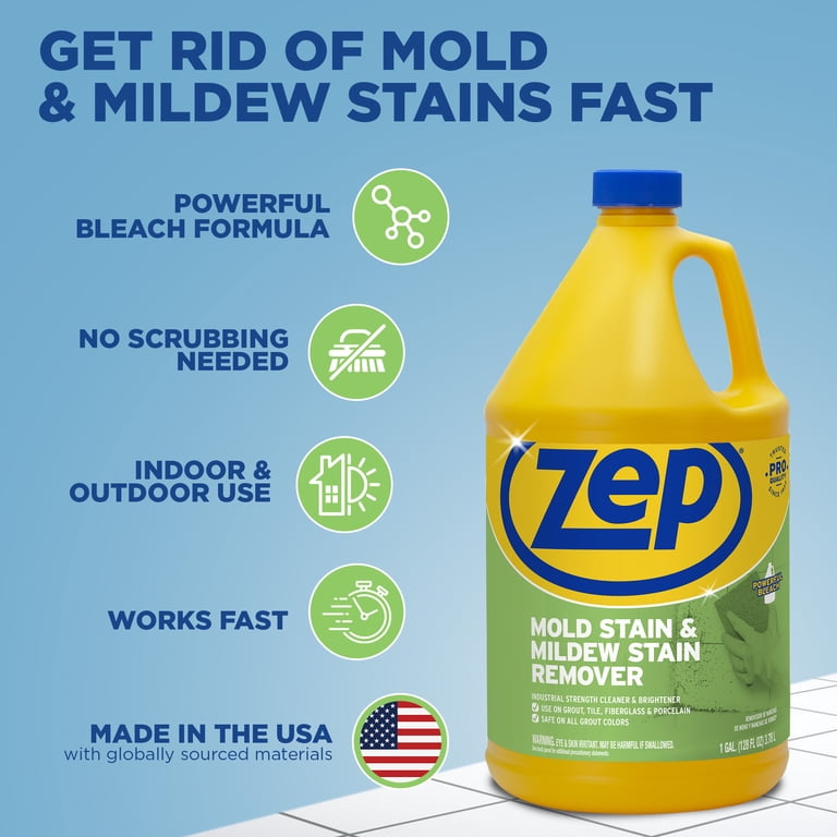 Zep Mold & Mildew Stain Remover, ZUMILDEW1282, 1 Gal case of 2