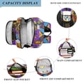 thumbnail image 3 of FORMRS Unisex School Backpack 17" Student Travel Bag with Laptop Compartment, Purple Simple Triangles, 3 of 7
