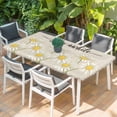 thumbnail image 2 of Daisy Flower Table Cloths for 4 Foot Rectangle Tables, Vintage Farmhouse Country Floral Plant Patio Waterproof Elastic Fitted Tablecloths, Washable Rectangular Table Cover for Camping, 2 of 8