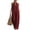 Burgundy, variant on Women's Breathable Wide Leg Romper Soft Polyester Fabric Perfect For Spring Season Available In 6 Sizes From S To 3XL