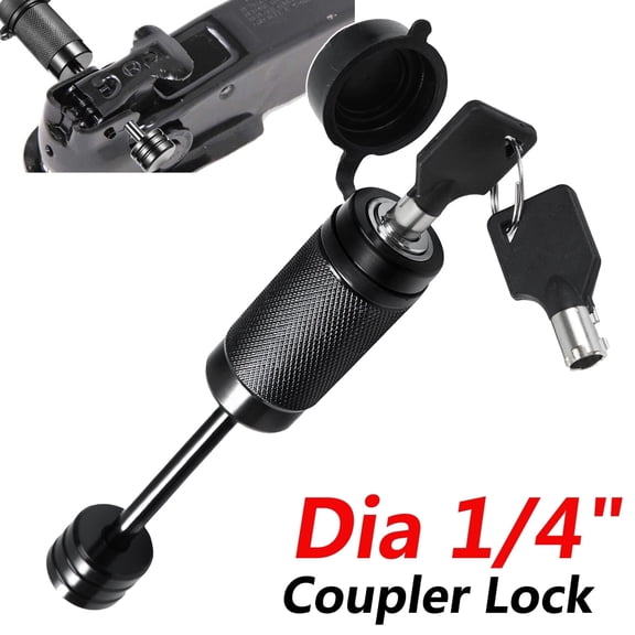 AUTOXBERT Trailer Tongue Hitch Coupler Lock 1/4'' Dia 2-1/2''  Span Trailer Latch Lock for Latch-Type Coupler
