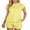 07-Yellow, variant on JWD Outfit Sets for Women 2 Piece Sets Casual Short Sleeve Pullover Tops and Elastic Waist Knitted Shorts Black L