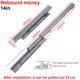 thumbnail image 2 of 1Pair 200-500mm Drawer Rail Cold Rolled Steel Drawer Slides Silent Soft Close Drawer Runners Cabinet Slides Furniture Hardware, 2 of 7