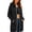 Black, variant on Sweatshirts for Women Full Zip Stand Collar Drawstring Hooded Jackets Long Sleeve Fall Winter Casual Long Outerwear with Pockets(Small,Black)