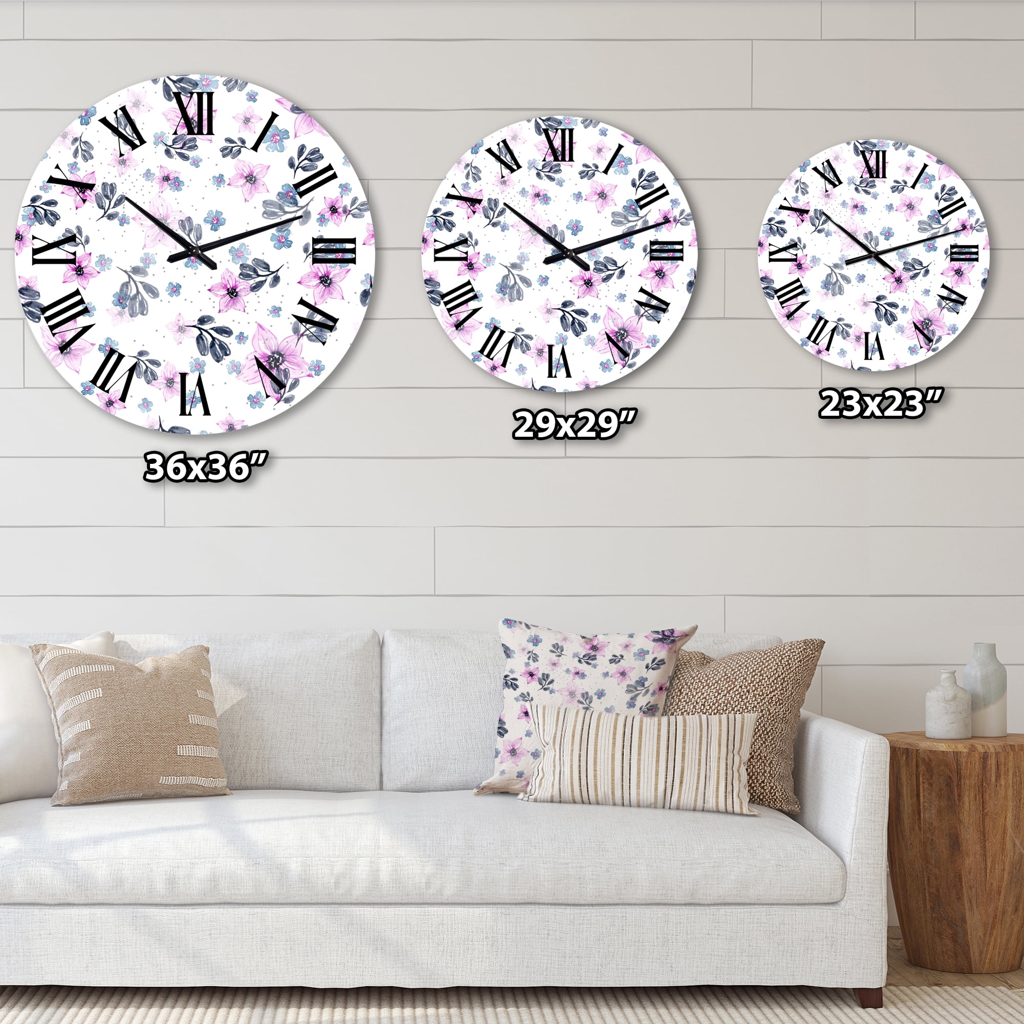 Designart 1 in Quartz Traditional Wall Clock