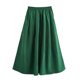 thumbnail image 5 of HH TRAF Faldas elegantes de verano para mujer, con cintura elástica, bolsillos, dobladillo ancho, lisas, plisadas, hasta el tobillo, para calle alta, 5 of 5