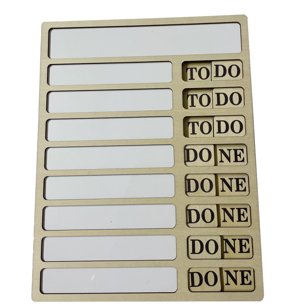 Chore Chart Memo Checklist Board Check Items and Form Good Habit for  Friends Children Students Gift Wooden Task Chart 