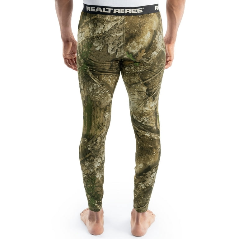 Realtree Men s Heavyweight Fleece Base Layer Thermal Pants Realtree APX M Walmart