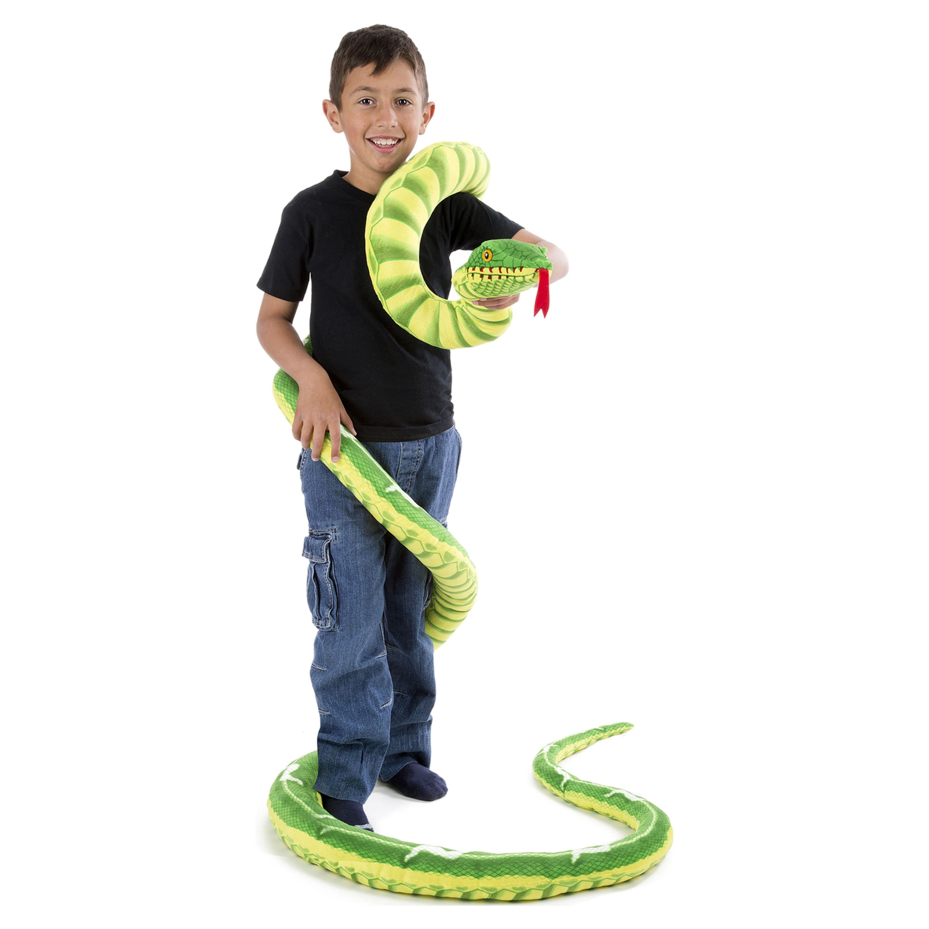 Melissa & Doug Giant Boa Constrictor Snake Lifelike Plush Stuffed Animal (Over 14 Feet Long)