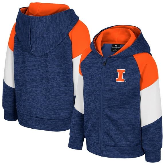 Toddler Colosseum Navy Illinois Fighting Illini Spirit Hollow Full-Zip Hoodie