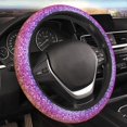 thumbnail image 4 of Uemuo Glitter Rainbow Printed Car Elastic Steering Wheel Cover - Universal Car Accessory for Diverse Cars Anti-Slip, and Comfortable- 15", 4 of 8