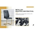 thumbnail image 4 of Dining Living Room Chairs Upholstered Chair with Metal Legs,  Modern Meeting  Side Chairs with Faux Leather Padded Seat, for Kitchen, Meeting Room, Living, Bedroom, Dining Room, Set of 4, 4 of 7