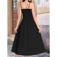 thumbnail image 4 of Women'S Summer Maxi Dress Sleeveless Sundress Strap Smocked Beach Dresses Black S, 4 of 6