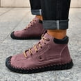 thumbnail image 2 of Men's Ankle Chukka Boots Non Slip Mens Casual Leather Shoes Lightweight Mid Top Loafers Walking Driving Work Booties for Male, 2 of 7