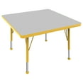 thumbnail image 1 of 30in Square Everyday T-Mold Adjustable Activity Table Grey/Yellow - Toddler Ball with Four 10in Stack Chairs Yellow - Ball Glide, 1 of 2