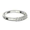 thumbnail image 3 of 0.50ct Classic Round Cut Five Stone Diamond Moissanite Ring 10k White Gold, 3 of 4