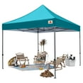 thumbnail image 4 of ABCCANOPY 10' x 10' Turquoise Outdoor Commercial Instant Shelter Metal Patio Pop-Up Canopy, 4 of 9