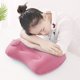 thumbnail image 4 of Naiovety Almohada Inflable Cuello Espalda Cintura Resto PVC Flocado Viaje Cojín de aire portátil carpas rosado rojo, 4 of 6