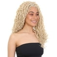 thumbnail image 6 of LUXLUXE Diamond Curly Locs 23 in Long 4X4 Hand Tied Lace Braid Braided Wig, Beauty Heat Resistant Fiber ( Light Blonde), 6 of 8