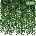 thumbnail image 2 of Innens 12PCS Fake Green Leaf Vines & Wisteria Vines Wedding Arch Garland Hanging Plants, 2 of 5
