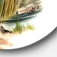 thumbnail image 3 of Designart 'Vintage Countryside Birds In Wild' Farmhouse Circle Metal Wall Art 23x23 - Disc of 23, 3 of 5